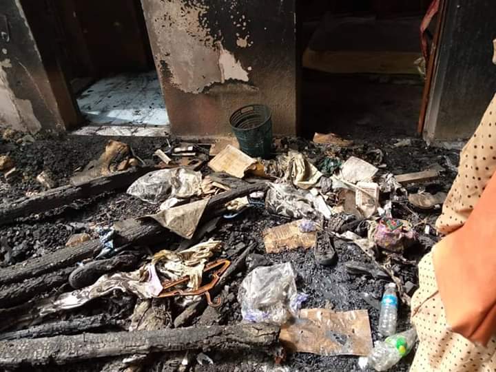 Fire Tears Down Bulding In Yobe