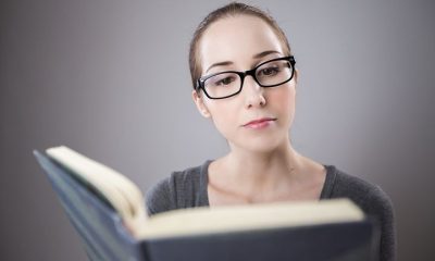 Reading Girl Book Glasses