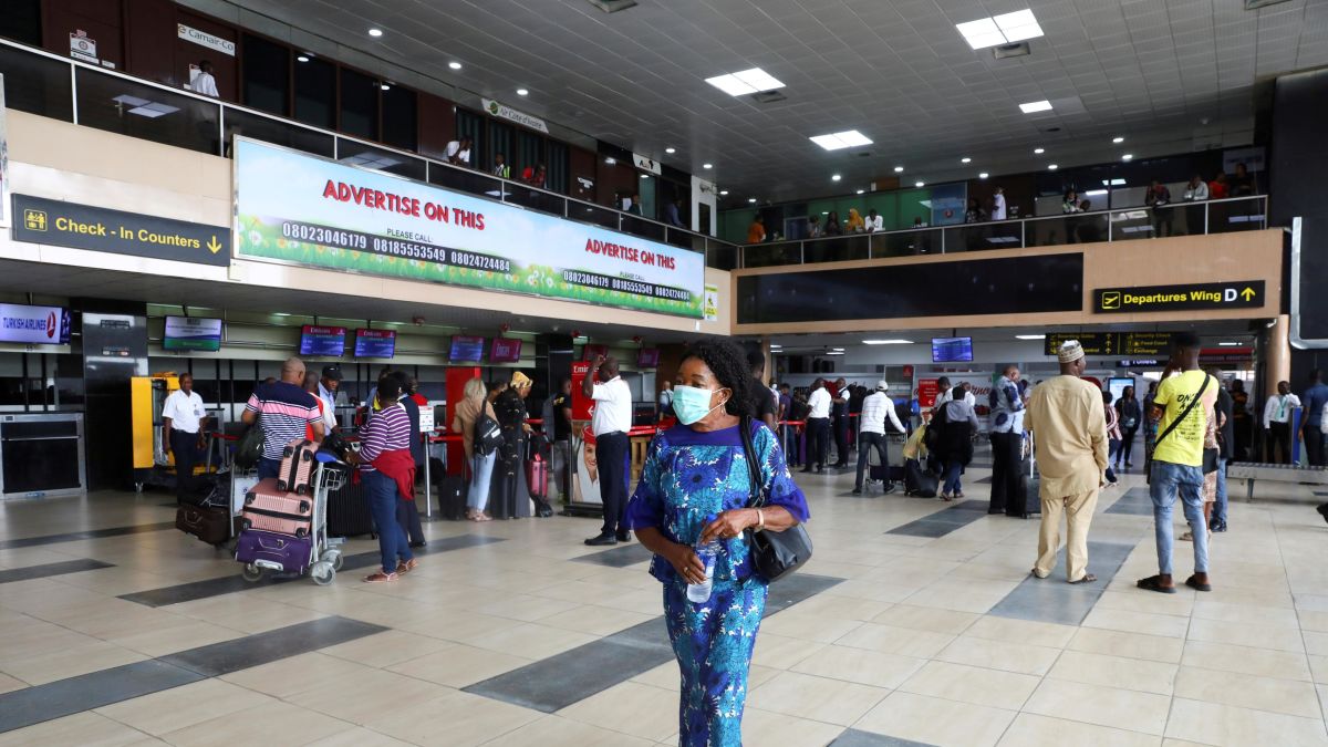 Nigeria airport social distancing - covid-19