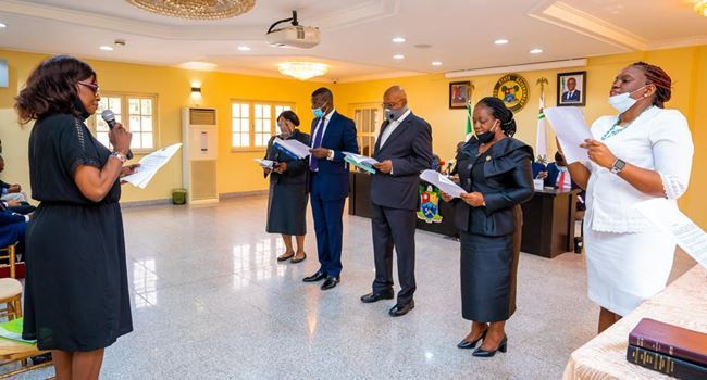 Sanwo-Olu swears in judicial panel on police brutality