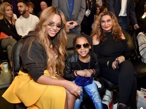 Tina with daughter Beyonce and granddaughter Blue Ivy (C) in 2018