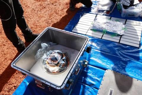 The samples were safely collected when the spacecraft returned to Earth in 2020