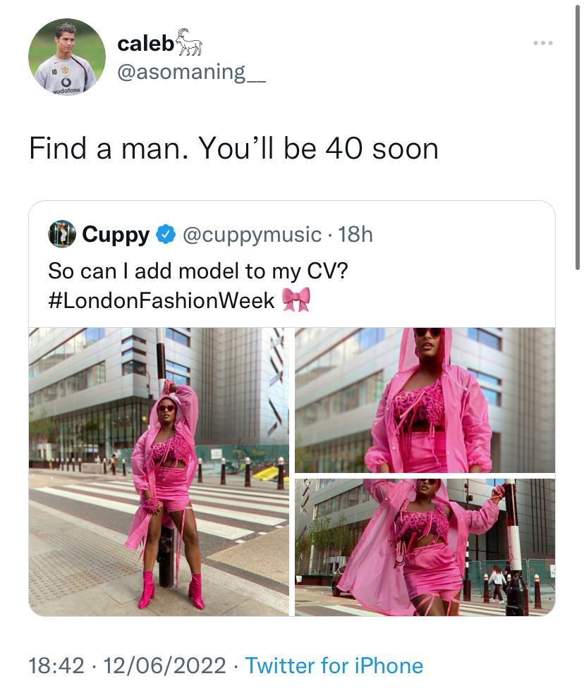 “Find A Man, You Will Be 40 Soon” – Man Slams DJ Cuppy