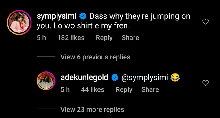 Simi Reacts As Ugandan Girl Rocks Adekunle Gold After Jumping On Him On Stage