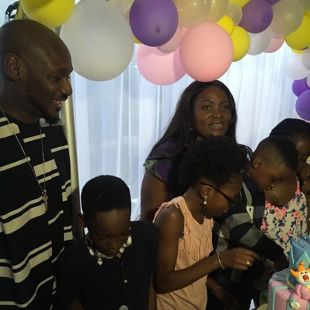 2Face Idibia, Pero Adeniyi & kids