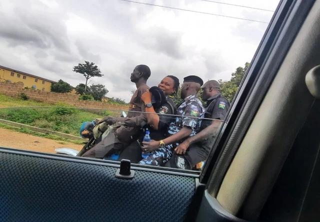 Police officers on election duty in Osun State.