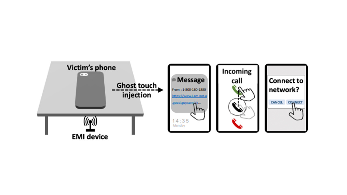 The GhostTouch attack in action