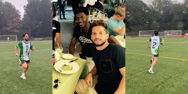 Dries Mertens transforms the Super Eagles jersey into workout attire