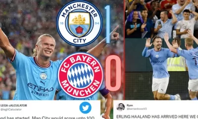 Reactions as Erling Haaland gives Man City victory over Lewandowski-less Bayern