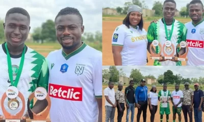 SUPER EAGLES Moses Simon and wife celebrate Golden Eaglets star Michael Emmanuel [Photos]