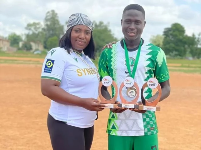 Moses Simon and wife celebrate Golden Eaglets star Michael Emmanuel