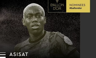 Asisat Oshoala to battle 19 others for 2022 Ballon d'OrAward