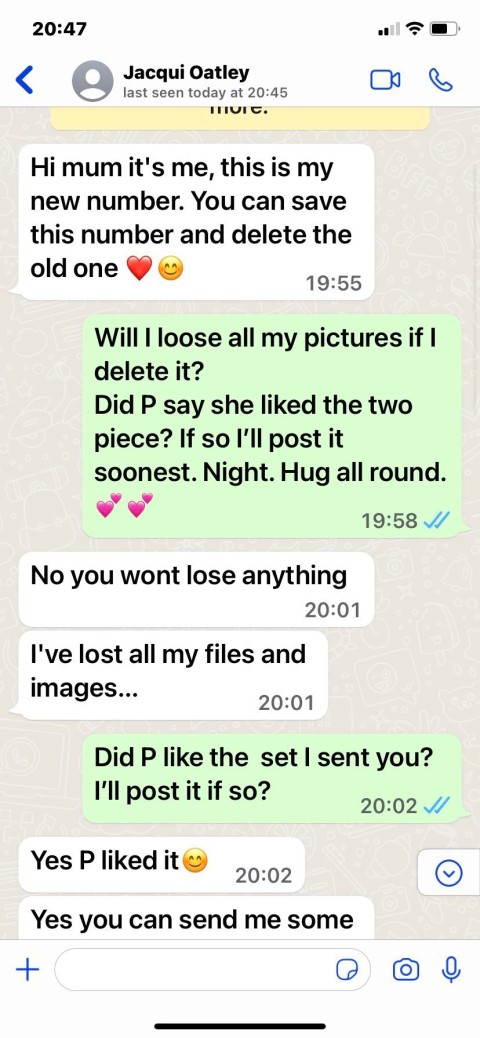 An example of the ‘Hi mum’ WhatsApp scam