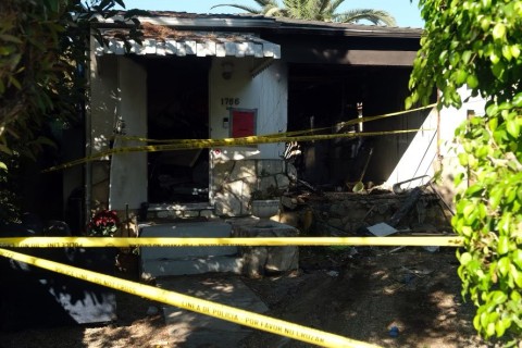 The house was gutted by the blaze but the homeowner was uninjured