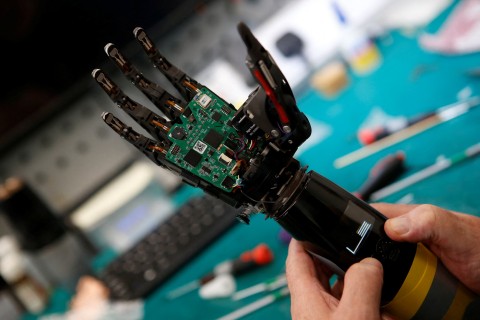 The ‘bionic’ appearance of the hand has become an attraction