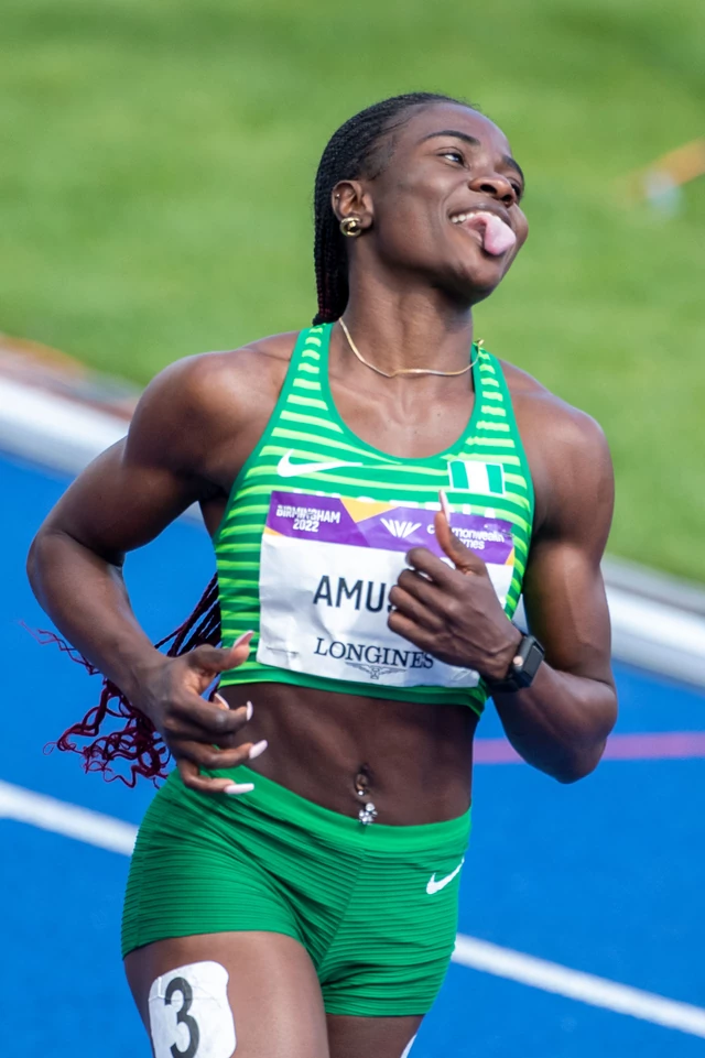 Amusan produced another astonishing performance to claim Gold. 