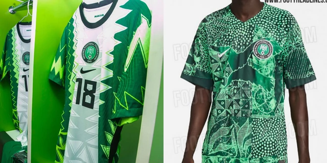 Leaked photos show the Super Eagles of Nigeria's "Adire" 2022 World Cup uniform