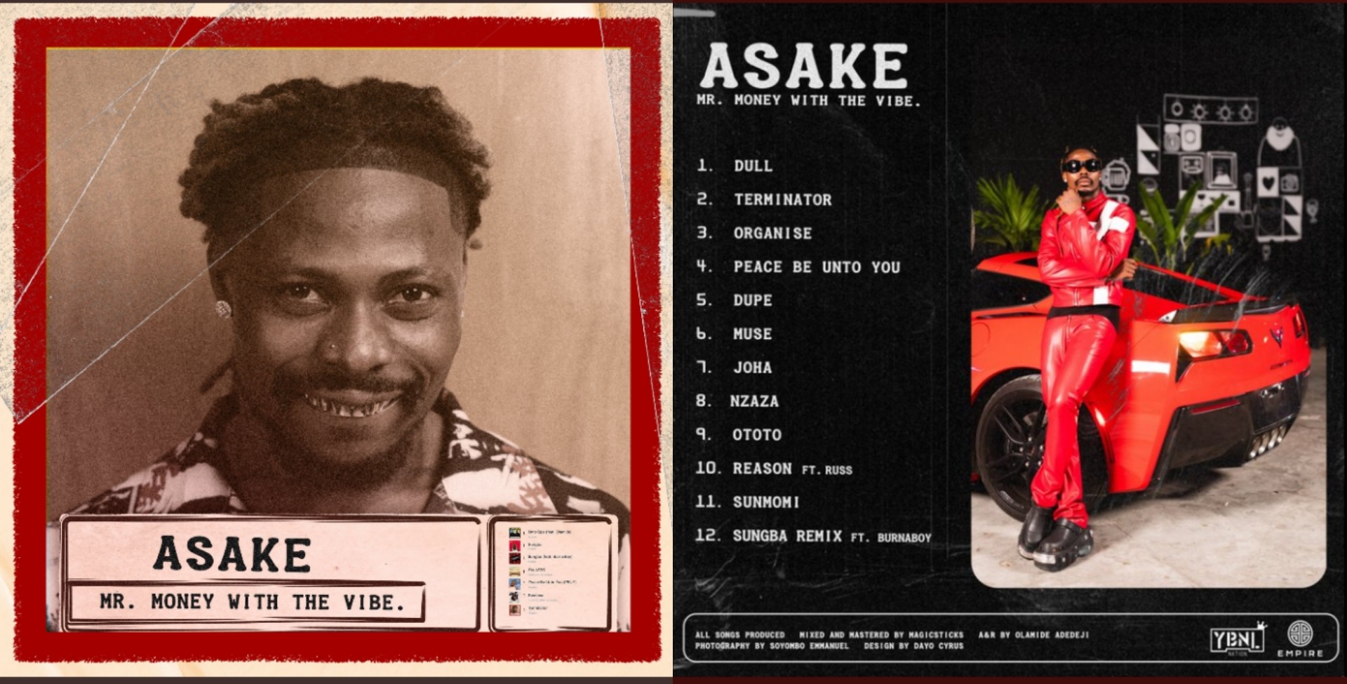 Asake releases tracklist for his upcoming debut album 'Mr Money With The Vibe'
