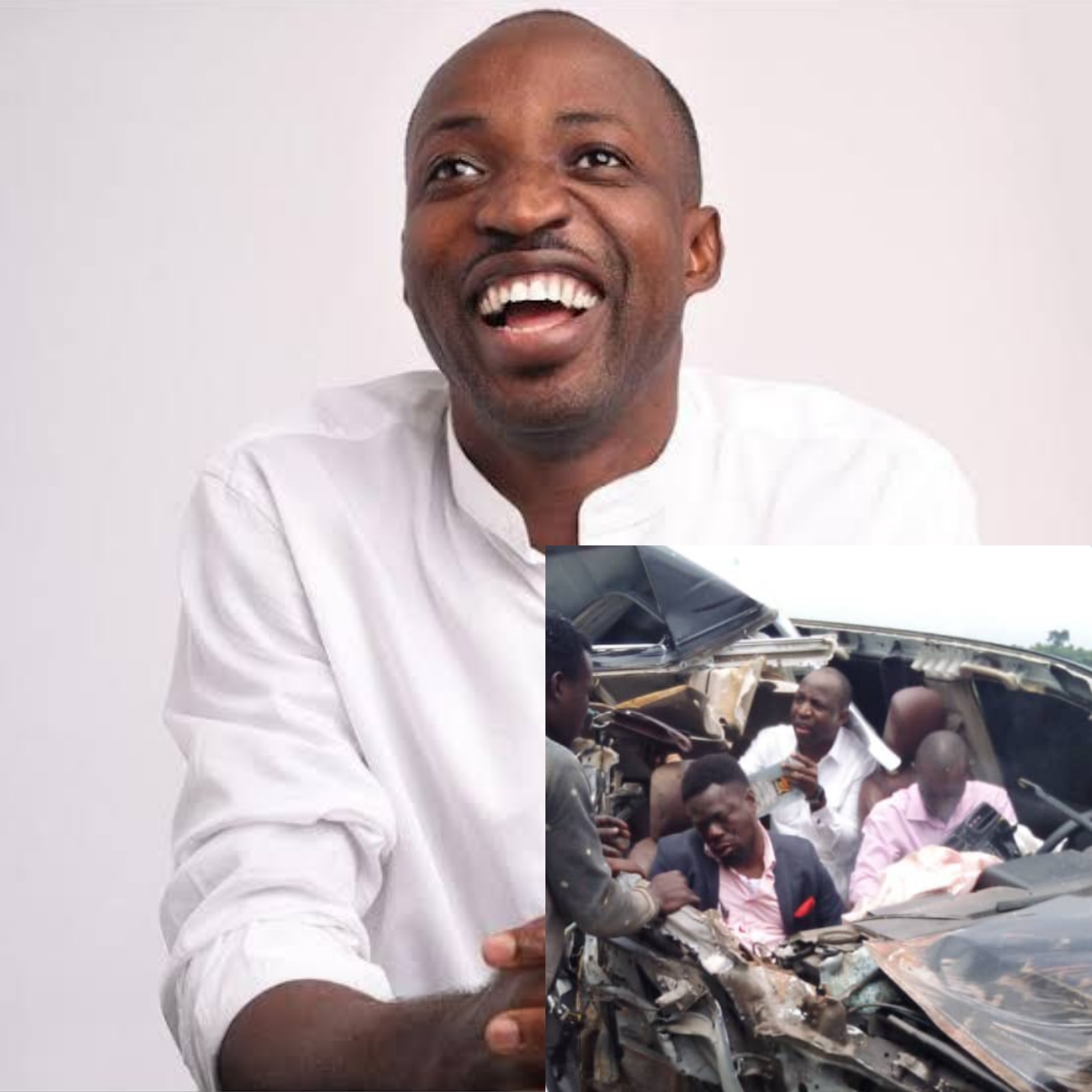Gospel singer Dunsin Oyekan makes it through car accident