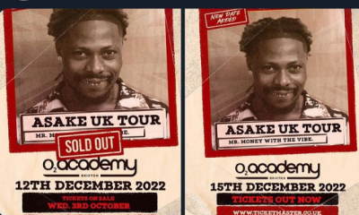 Asake sells out second London O2 show in minutes, release date for third show
