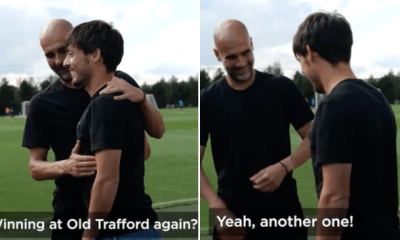 David Silva and Pep Guardiola joke about defeating Manchester United for the tenth time