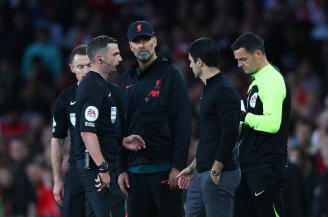 Jurgen Klopp accuses Mikel Arteta over referee during Liverpool’s defeat to Arsenal