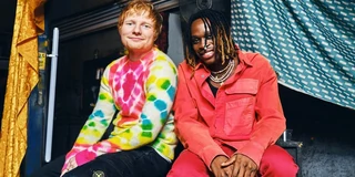 Ed Sheeran performs with Fireboy at a Wembley concert