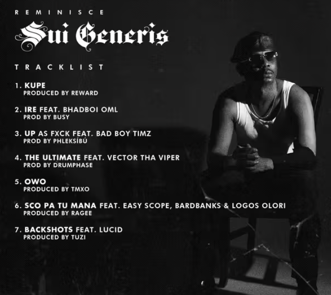 Reminisce announces new EP with guest appearances from Vector, Badboy Timz