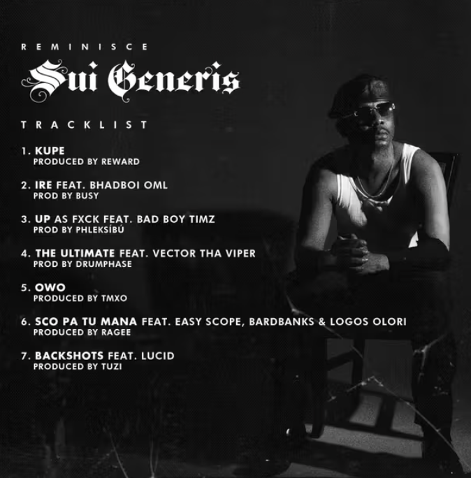 Reminisce announces new EP with guest appearances from Vector, Badboy Timz