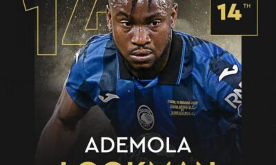 Ballon d’Or 2024: Ademola Lookman ranks 14th