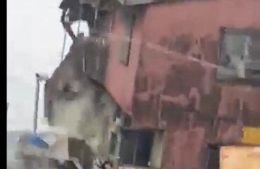 Panic as two-storey building collapses in Lagos