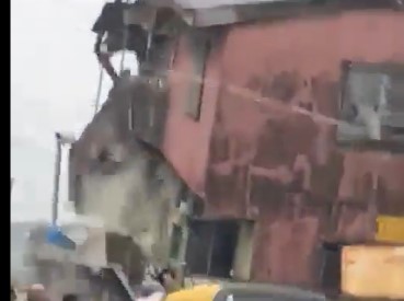 Panic as two-storey building collapses in Lagos