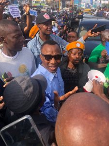 #October1protest: Sowore joins protesters in Lagos