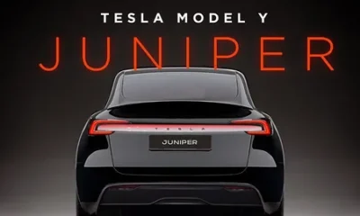 Model Y Juniper caught testing in Europe with rear light bar and bumper license plate