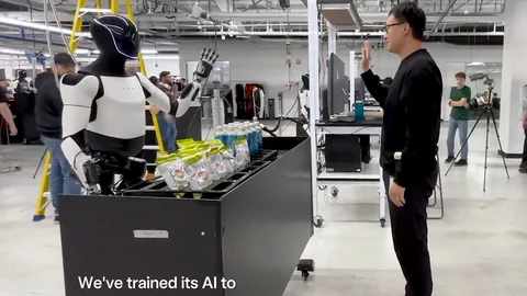 Tesla Optimus robot can now use AI to communicate as well as build a hive mind and charge itself