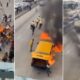 Driver and conductor set LASTMA officer ablaze during arrest attempt in Lagos